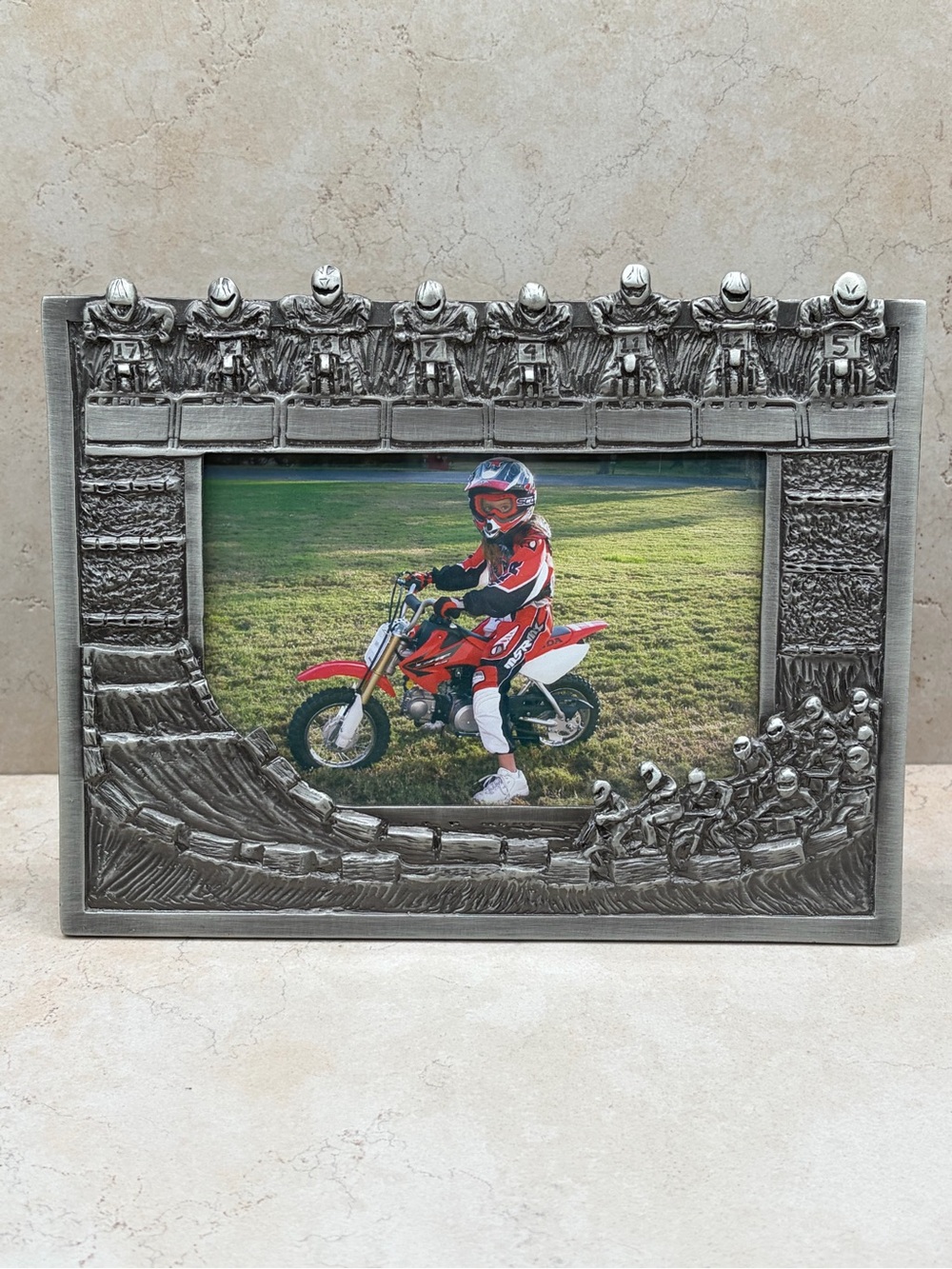 2003 Vintage Off The Hook Heavymetal 4x6 Picture Frame Motocross 3-D